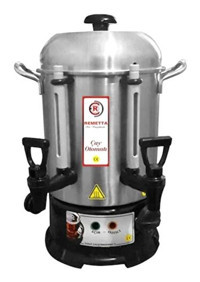 Remetta Semaver Demlikli 1300 W Işıklı Çelik Gövdeli Gri Çay Makinesi