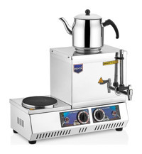 Remta Çay Kazanı Çelik Demlikli 3800 W Işıklı Çelik Gövdeli Gri Çay Makinesi