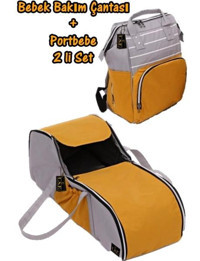 USF 15 kg Kapasiteli Taşıma Askılı Portbebe+Bakım Çantası Sarı