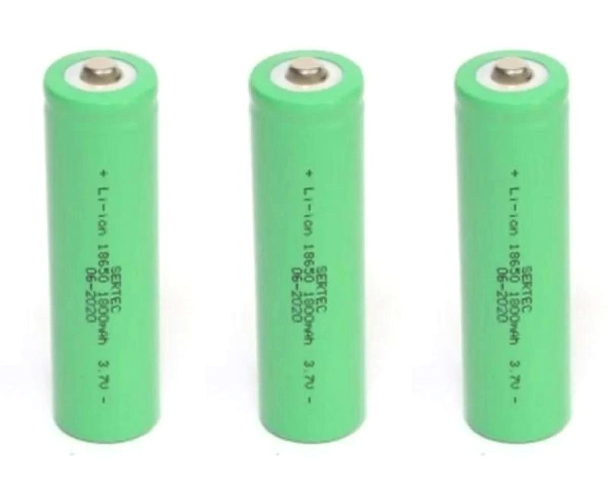 Sertec 18650 3.7 V 1800 mAh Li-ion AA / Kalem Şarjlı Pil 3'lü