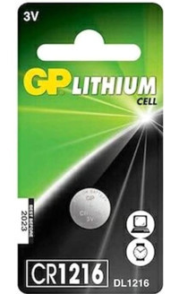 Gp CR1216 3 V Lityum Düğme Pil