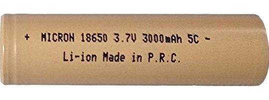 Micron 18650 3.7 V 3000 mAh Li-ion AAA / İnce Kalem Şarjlı Pil