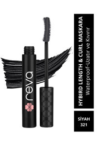 Reva No: 321 Hybrid Hacim Veren-Uzunluk Veren Lifting Etkili Suya Dayanıklı Siyah Maskara