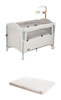 Baby2Go 2351 Venedik Alüminyum 25 kg Kapasiteli Ayarlanabilir Katlanabilir 70x110 cm Park Yatak Bej