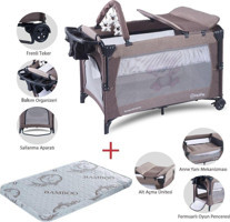 Hoffie Sleep Side Play Kapasiteli Ayarlanabilir Katlanabilir 70x110 cm Anne Yanı Park Yatak