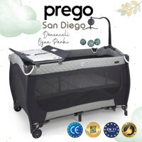 Prego San Diego 8021 Alüminyum 25 kg Kapasiteli Ayarlanabilir Katlanabilir 70x120 cm Park Yatak Gri