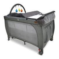 Baby Hope 1040 Nova 15 kg Kapasiteli Ayarlanabilir Katlanabilir 60x120 cm Park Yatak Gri