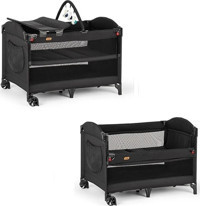 Ciciko C-1050 Optima Demir 25 kg Kapasiteli Ayarlanabilir Katlanabilir 70x110 cm Anne Yanı Park Yatak Siyah