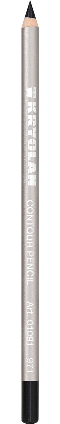 Kryolan Contour 971 Işıltılı Simli Akmayan Siyah Göz Kalemi