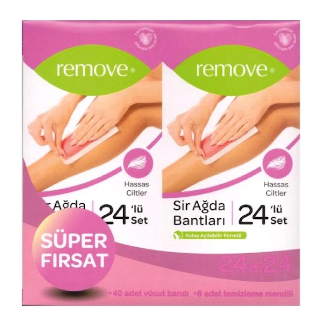 Remove Hassas Ciltler 2x24 Adet Tüm Vücut Ağda Bandı