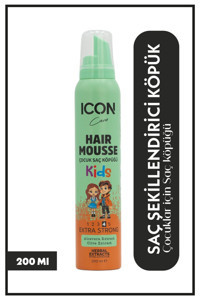 Icon Care Kids Extra Strong 4 Normal Saçlar İçin Şekillendirici Saç Köpüğü 200 ml