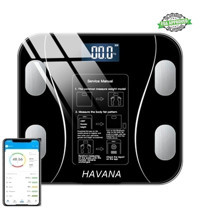 Havana Yağ Ölçen Vücut Analizi Yapan Bluetoothlu Kas Ölçen Cam Dijital Akıllı Tartı