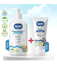 Wee Baby Göz Yakmayan Papatyalı Bebek Şampuanı 750 ml + Wee Baby Pişik Kremi 75 ml