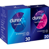 Durex Klasik Prezervatif 30'lu + Durex Extreme Prezervatif 20'li