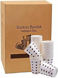 Omnisoft Baskılı Karton Bardak 3000'li Çok Renkli