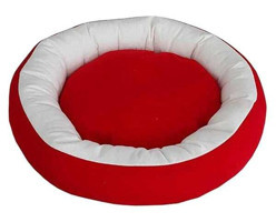 Bedspet Yıkanabilir Tek Fonksiyonlu Simit Kedi Yatağı Kırmızı