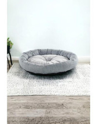 Pet Dreams Cypher Yıkanabilir Tek Fonksiyonlu 70x70x14 cm Simit Kedi Yatağı Gri