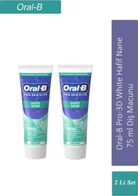 Oral-b Pro-3D White Naneli Florürlü Tüm Yaşlar Diş Macunu 2x75 ml