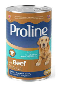 Proline With Beef Dana Etli Parçacıklı Yetişkin Köpek Maması 400 gr 6'lı