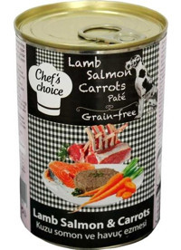 Chef's Choice Grain Free Kuzu Etli-Somon Ezme Yetişkin Köpek Maması 400 gr 5'li