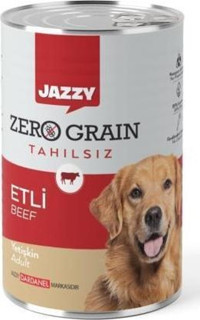 Jazzy Zero Grain Dana Etli Parça Etli Yetişkin Köpek Maması 380 gr Tekli