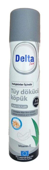 Delta Zex Vitamin E Kuru Ciltler İçin Tüm Vücut Unisex Tüy Dökücü Sprey 200 ml