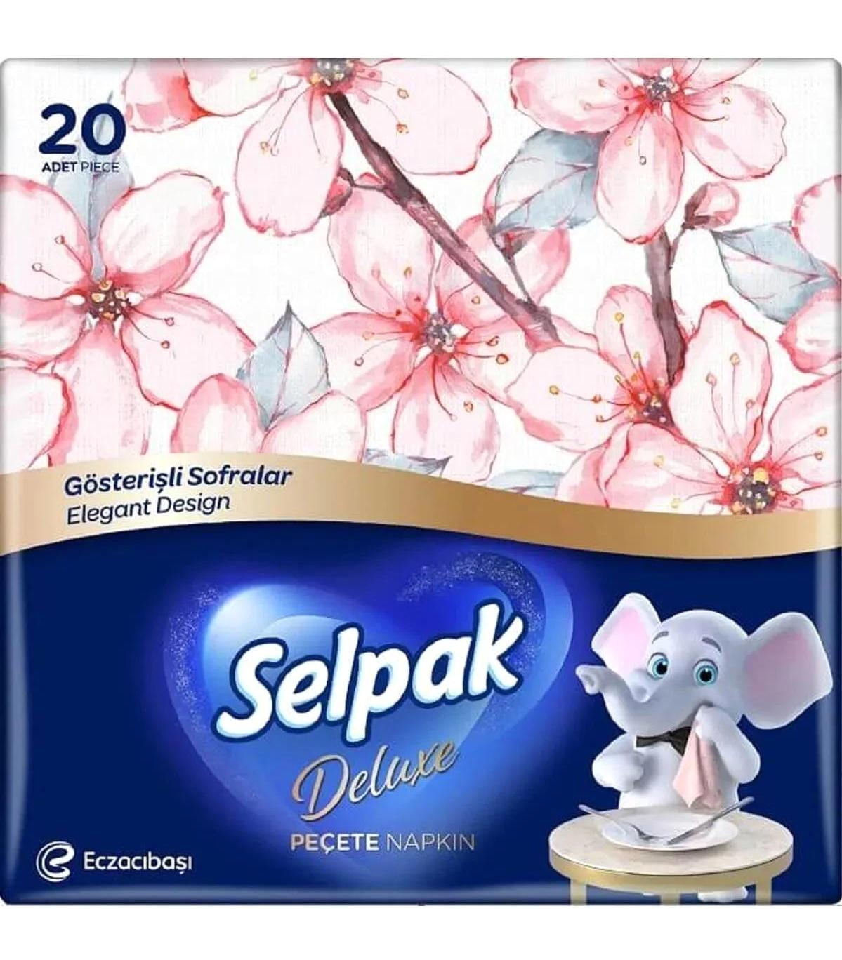 Selpak Deluxe Desenli Kağıt Peçete 5x20'li