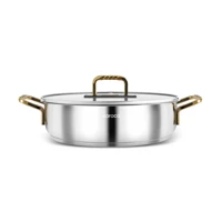 Karaca Maçka İndüksiyon Çelik 24 cm Basık Karnıyarık Tencere