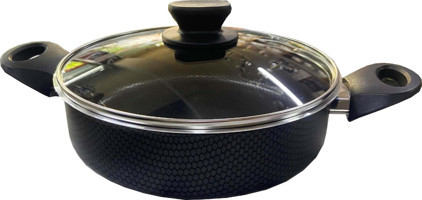 Mehtap Petek Desenli Teflon 24 cm Basık Tencere