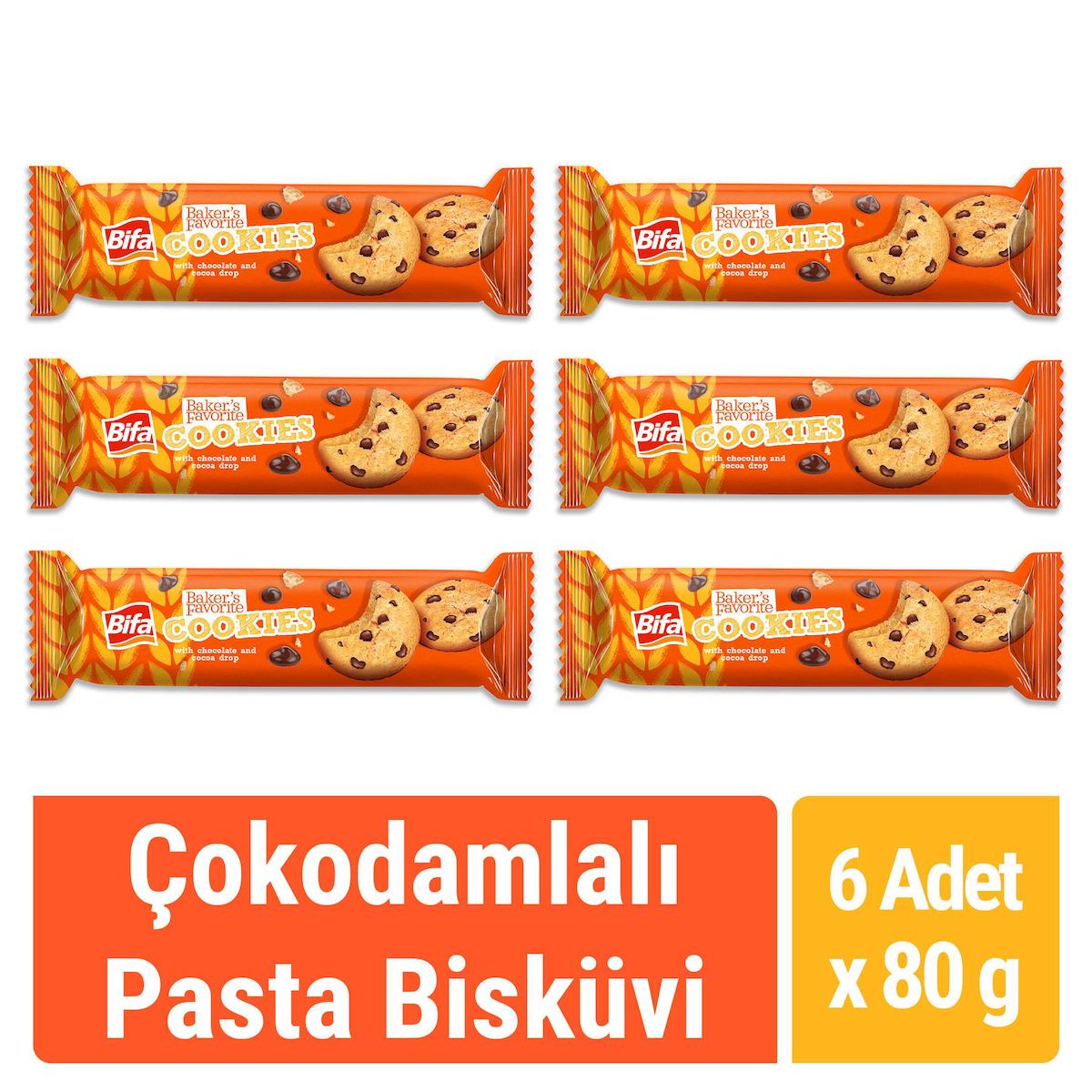 Bifa Baker's Favorite Damla Çikolatalı Bisküvi 6x80 gr