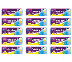 Parex Güçlü Kokulu Orta Boy 55x60 cm Çöp Poşeti 15x15 Adet Mavi