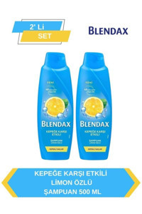 Blendax Kepek Karşıtı Tüm Saçlar Düz Saçlar İçin Limon Özü Kremsiz Şampuan 2x500 ml