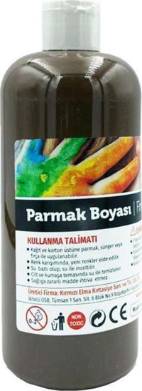 Red Apple RP 500-17 Yıkanabilir 500 ml Tekli Kahverengi Parmak Boyası
