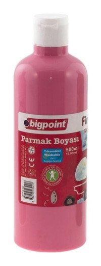 Bigpoint BP749-53 Yıkanabilir 500 ml 3'lü Pembe Parmak Boyası