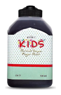Artdeco Kids Yıkanabilir 500 ml Tekli Siyah Parmak Boyası