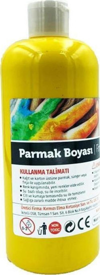 Red Apple RP 500-11 Yıkanabilir 500 ml Tekli Sarı Parmak Boyası