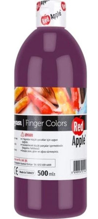 Red Apple Yıkanabilir 500 ml Tekli Mor Parmak Boyası