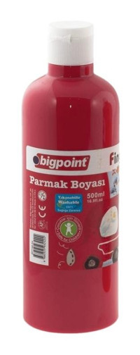 Bigpoint BP749-54 Yıkanabilir 500 ml Tekli Kırmızı Parmak Boyası