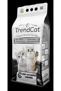 TrendCat Grey Activated Control Topaklanan İnce Taneli Kedi Kumu 10 lt