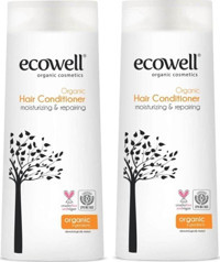 Ecowell Organik Shea Yağlı Silikonsuz Sülfatsız Nemlendirici Tüm Saçlar İçin Unisex Saç Kremi 2 x 300 ml