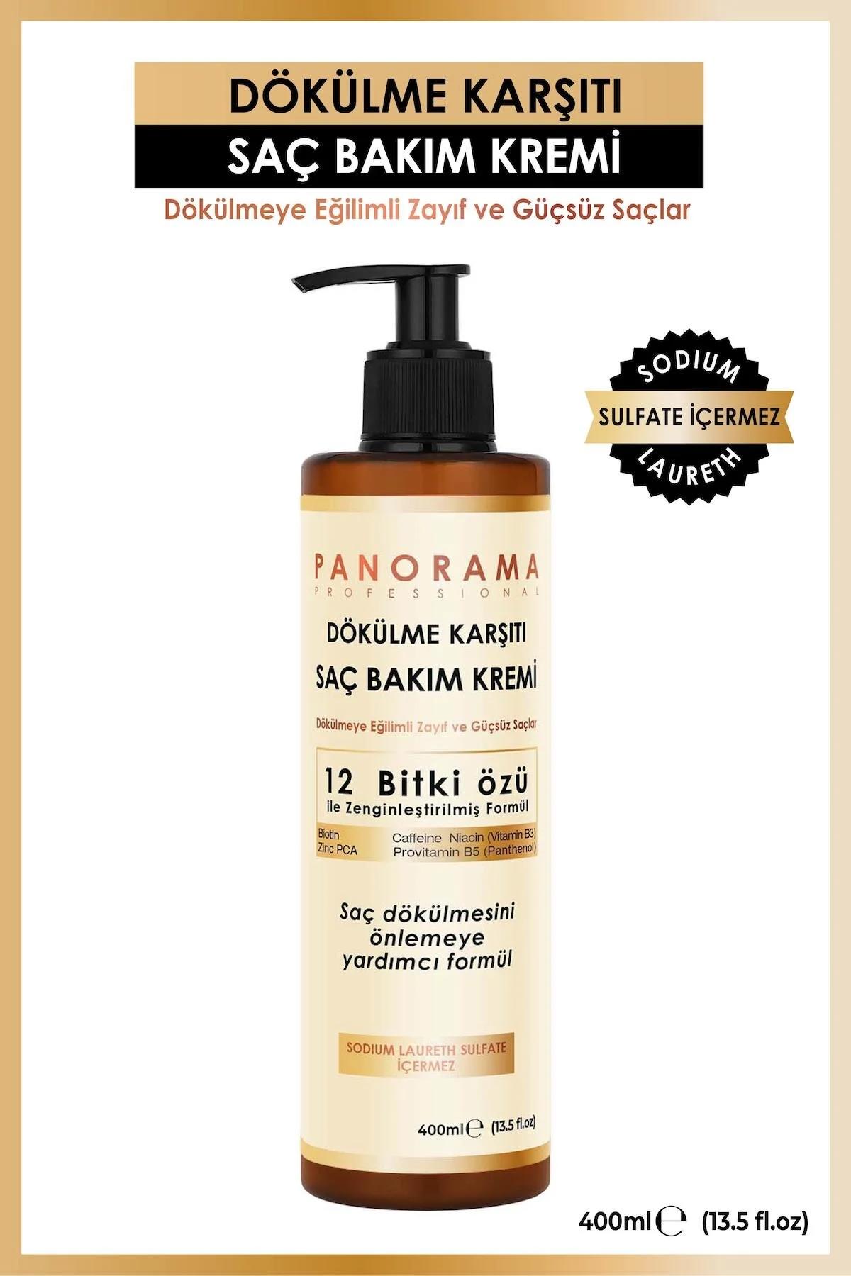 Panorama Professional Biotin-Provitamin B5-Vitamin B3 Silikonsuz Sülfatsız Dökülme Karşıtı Yıpranmış Saçlar İçin Unisex Saç Kremi 400 ml