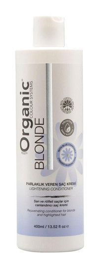 Organic Colour Systems Blonde Ayçiçek Özü-Buğday Proteini-Mavi Papatya Özü Sülfatsız Canlandırıcı - Parlaklık Verici Sarı-Röfleli Saçlar İçin Unisex Saç Kremi 400 ml