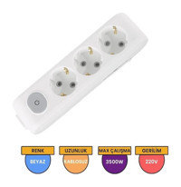 Viko Multi-Let 90117300 3'lü Soket Kablosuz USB Kablosuz Çiftli Akım Korumalı Priz