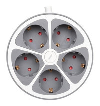 Vea VE-G605Y 5'li Soket 1.5 metre USB Kablolu Çiftli Akım Korumalı Priz