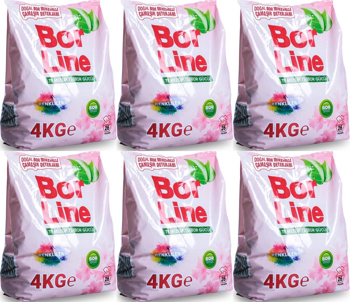 Borline Renkliler İçin 156 Yıkama Toz Deterjan 6x4 kg