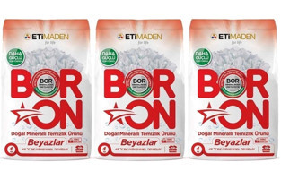 Boron Doğal Mineralli Beyazlar İçin 104 Yıkama Toz Deterjan 3x4 kg