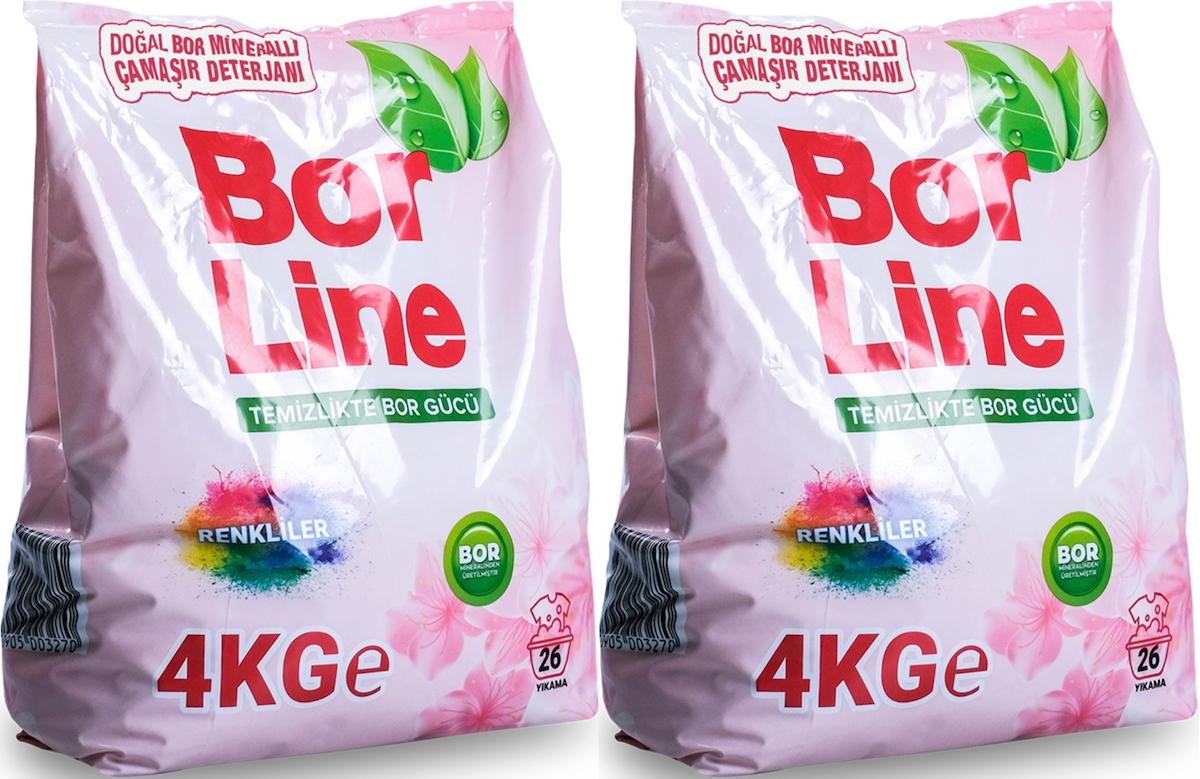 Borline Matik Renkliler İçin 104 Yıkama Toz Deterjan 2x4 kg