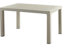 Almina Dikdörtgen Rattan 80x140 cm Kapuçino Bahçe Masası