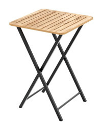 Eportatif Bistro Katlanabilir Kare Ahşap 55x45 cm Çam Bahçe Masası