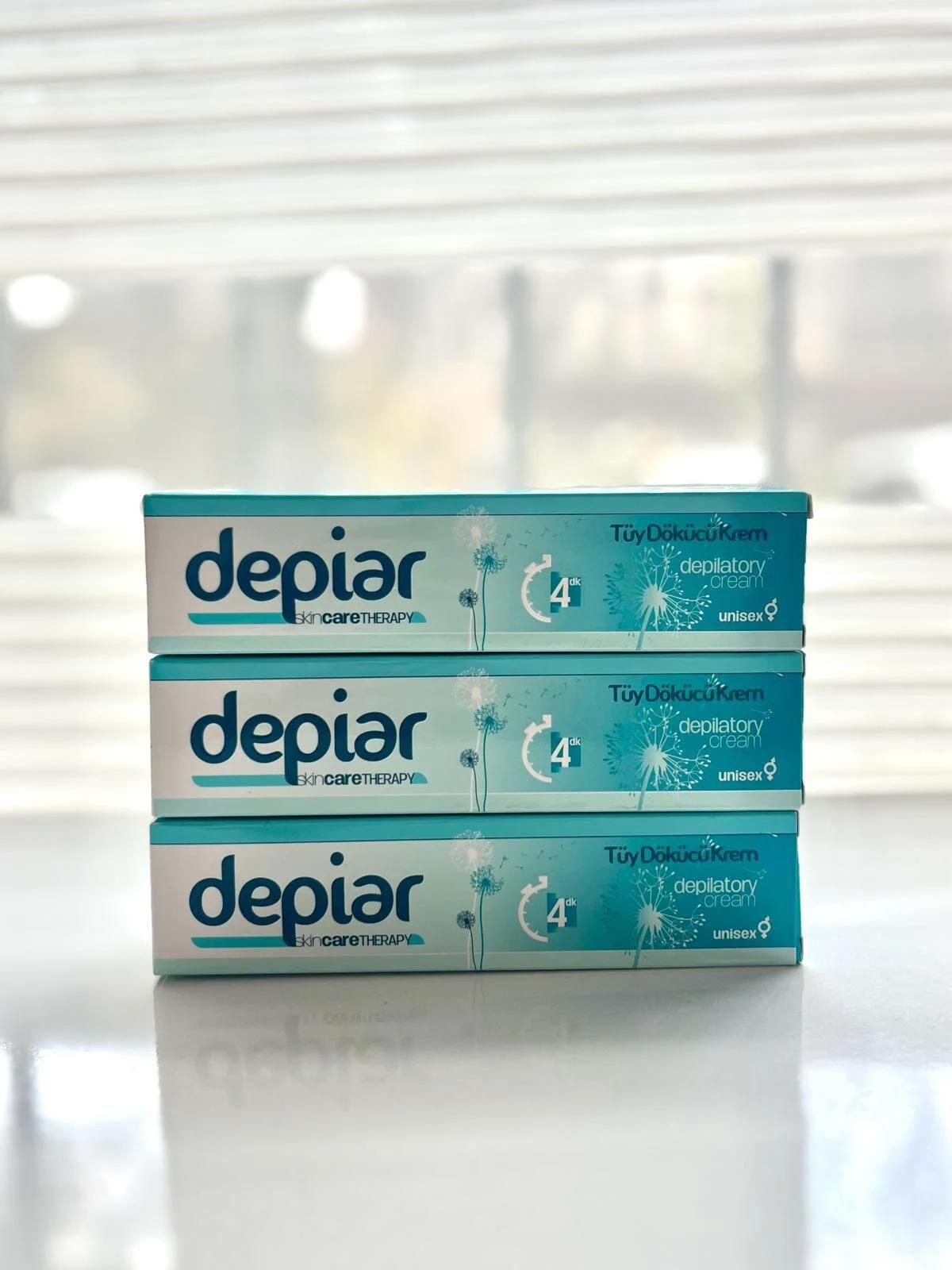 Depiar Tüm Ciltler İçin Tüm Vücut Koltuk Altı Bacak Genital Bölge Unisex Tüy Dökücü Krem 3x100ml
